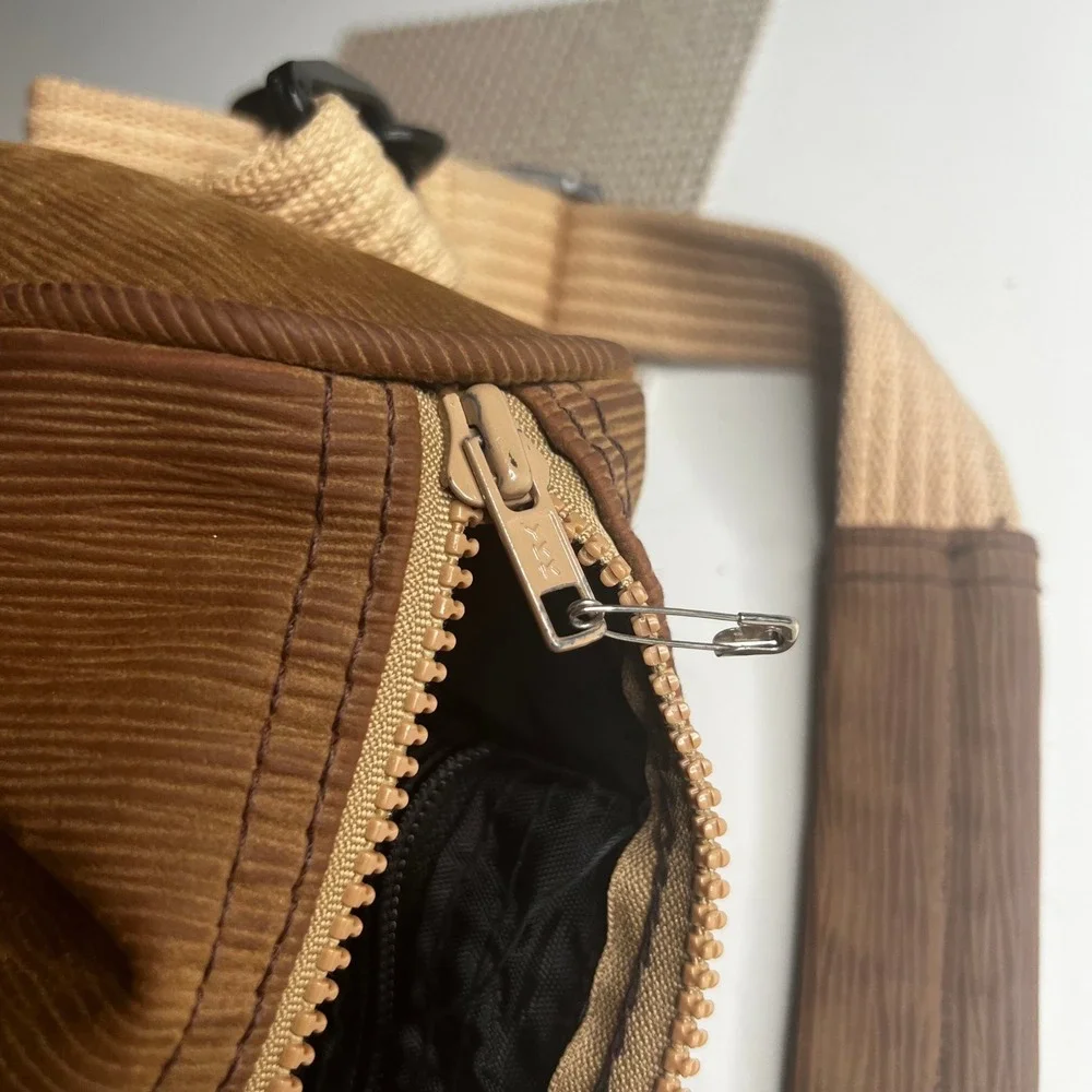 Vintage 70s Bay Bags San Francisco Brown Corduroy Duffle Bag Weekend Travel Bag